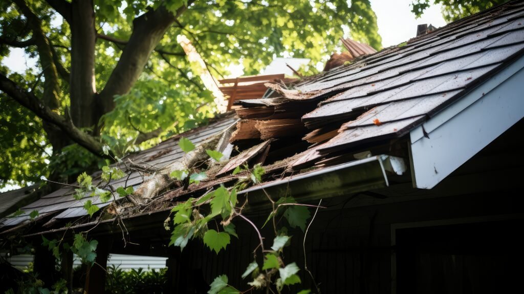 fallen tree roof damage